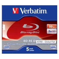 VERBATIM BD-RE(5-pack)Blu-Ray/Jewel/2x/25GB