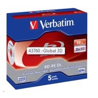 VERBATIM BD-RE(5-pack)Blu-Ray/Jewel/2x/25GB
