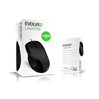 EVOLVEO Laserwire ML-507B laserowa mysz, 5 przycisków, rozdzielczość 1600DPI, USB