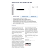 VERBATIM Externí HDD 1TB Store ‘n‘ Go USB 3.0, Black