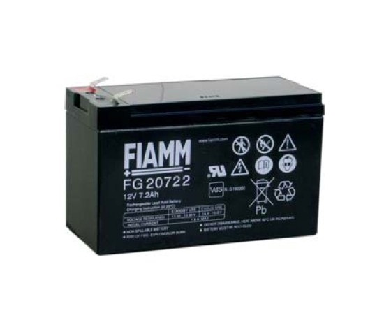 Baterie - Fiamm FG20722 (12V/7,2Ah - Faston 250), životnost 5let