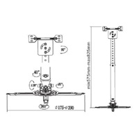 Reflecta VEXUS 57,5-82,5cm stropní držák dataprojektoru