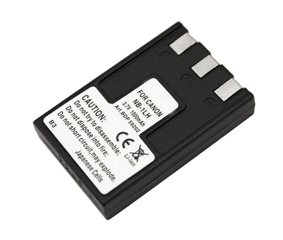 Doerr Akumulator DDP-CNB1L  (D2, CANON NB-1L,LH - 3,7 V/1000 mAh - Ix.300-500,V-V3)