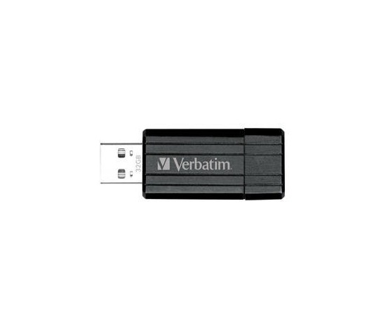 VERBATIM Flash Disk 64GB USB 2.0 Store 'n' Go PinStripe, černá