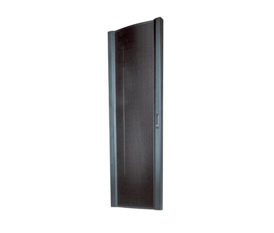 42U Curved Front Door Black