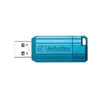 VERBATIM USB Flash Disk Store 'n' Go PinStripe 32GB - Caribbean blue