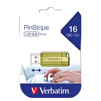 VERBATIM USB Flash Disk Store ‘n‘ Go PinStripe 16GB - EUCALYPTUS GREEN