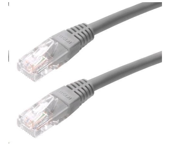 XtendLan Patch kabel Cat5E, UTP - 0,3m, šedý (prodej po 10 ks)