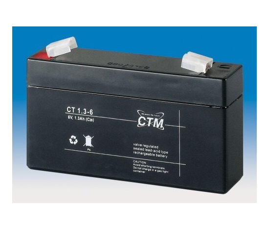 Baterie - CTM CT 6-1,3 (6V/1,3Ah - Faston 187)