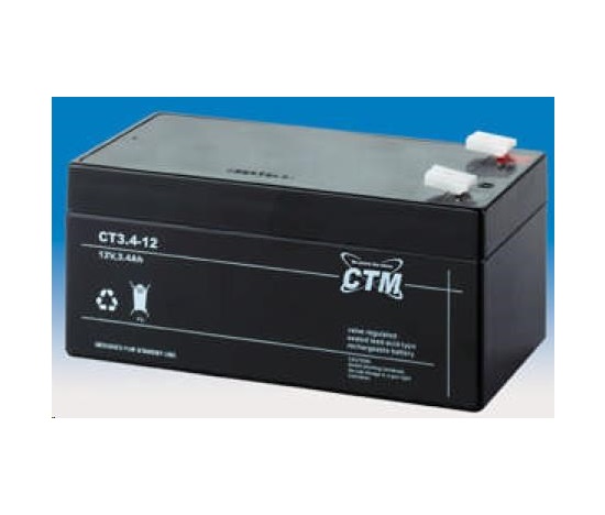 Baterie - CTM CT 12-3,4  (12V/3,4Ah - Faston 187)