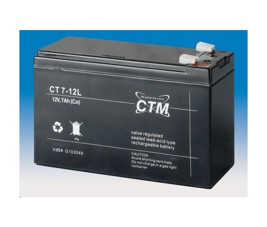 Baterie - CTM CT 12-7L (12V/7Ah - Faston 250)
