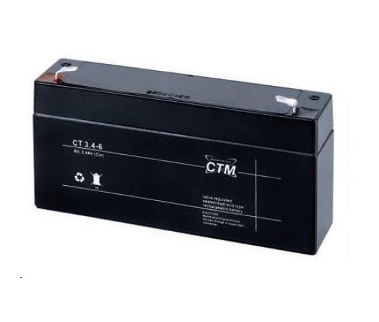 Baterie - CTM CT 6-3,4  (6V/3,4Ah - Faston 187)