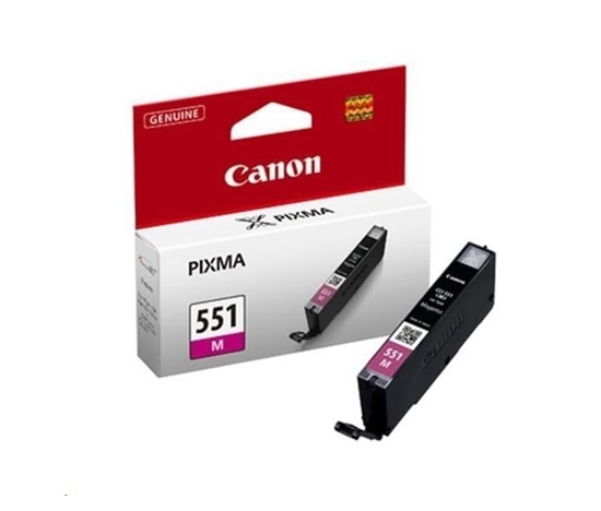 Canon CARTRIDGE CLI-551M purpurová pro Pixma iP, Pixma iX, Pixma MG a Pixma MX 6850, 725x, 925, 8750 (319 str.)