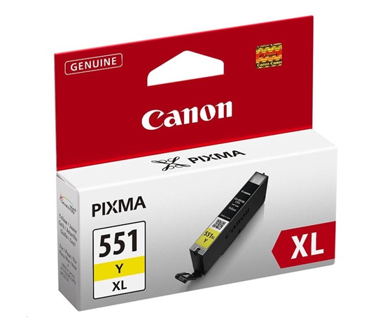 Canon CARTRIDGE CLI-551Y XL žlutá pro Pixma iP, Pixma iX, Pixma MG a Pixma MX 6850, 725x, 925, 8750 (695 str.)