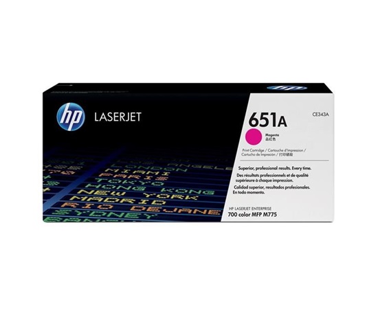 HP 651A Magenta LJ Toner Cart, CE343A (16,000 pages)