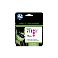 HP 711 Magenta DJ Ink Cart, 29 ml, 3-pack, CZ135A