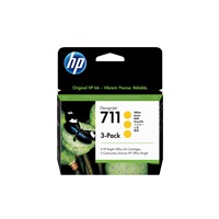 HP 711 Yellow DJ Ink Cart, 29 ml, 3-pack, CZ136A