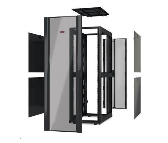 APC NetShelter SX 48U 600mm Wide x 1200mm Deep Enclosure Without Sides Without Doors, Black