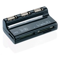 CONNECT IT USB 2.0 hub 3 porty + czytnik kart BOOT