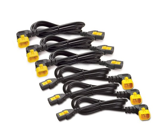 APC Power Cord Kit (6 ea), Locking, C13 to C14, (90°), 1.8m