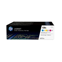 HP 128A CMY 3-pack LJ Toner Cart, CF371AM (1,300 / 1,300 / 1,300 pages)
