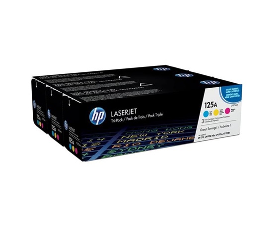HP 125A CMY 3-pack LJ Toner Cart, 3 x 1 400 str, CF373AM