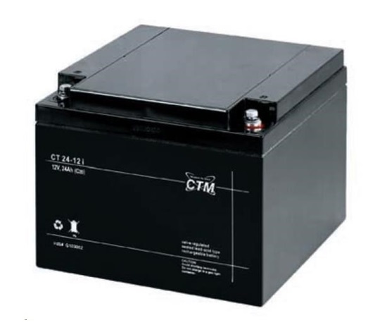 Baterie - CTM CT 12-24 (12V/24Ah - M5), životnost 5let