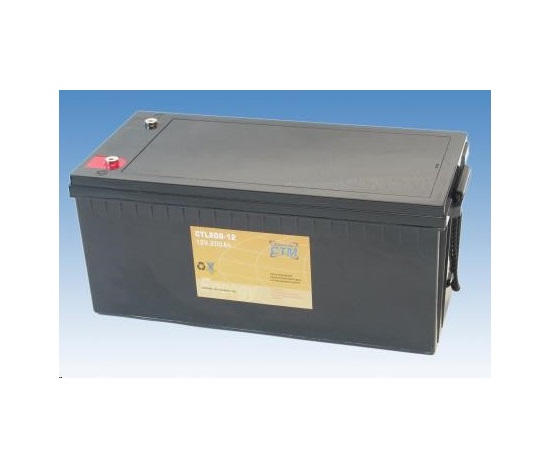 Baterie - CTM CTL 200-12 (12V/200Ah - M8), životnost 10-12let