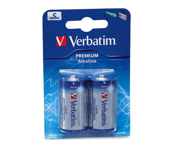 VERBATIM Alkalické baterie C,  2 PACK / LR14