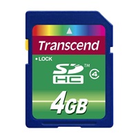 TRANSCEND SDHC karta 4GB Class 4