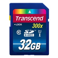 TRANSCEND SDHC karta 32GB Premium, Class 10 UHS-I, 300X