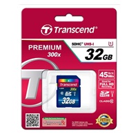 TRANSCEND SDHC karta 32GB Premium, Class 10 UHS-I, 300X