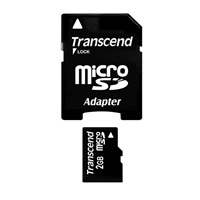 TRANSCEND MicroSD karta 2GB + adaptér
