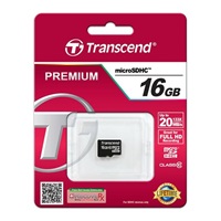 TRANSCEND MicroSDHC karta 16GB Class 10, bez adaptéru