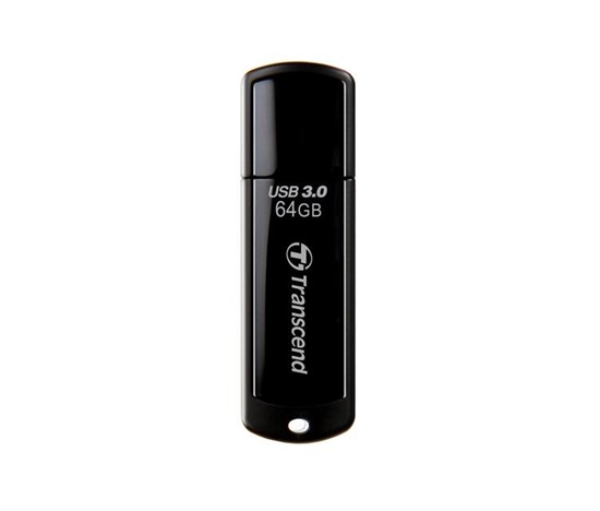 TRANSCEND Flash Disk 64GB JetFlash®700, USB 3.0 (R:80/W:25 MB/s) černá