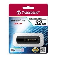 TRANSCEND Flash Disk 32GB JetFlash®350, USB 2.0 (R:16/W:6 MB/s) černá