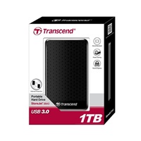 TRANSCEND externí HDD USB 3.1 StoreJet 25A3, 1TB, Black (nárazuvzdorný, 256-bit AES)
