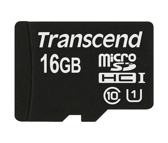 TRANSCEND MicroSDHC karta 16GB Premium, Class 10 UHS-I 300x, bez adaptéru