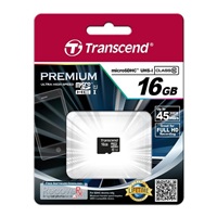TRANSCEND MicroSDHC karta 16GB Premium, Class 10 UHS-I 300x, bez adaptéru