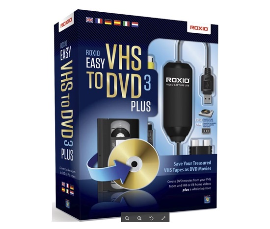 Roxio Easy VHS to DVD 3 Plus BOX - jazyk EN/FR/DE/ES/IT/NL