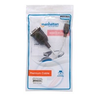 MANHATTAN Převodník z USB na sériový port (USB AM/DB9M, RS232), Polybag