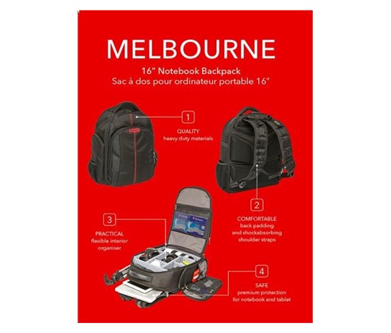 VERBATIM Taška Batoh Notebook/Camera Backpack "Melbourne" 16" Black