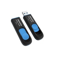 ADATA Flash Disk 64GB UV128, USB 3.1 Dash Drive (R:90/W:40 MB/s) černá/modrá