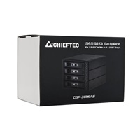 CHIEFTEC SATA/SAS Backplane CBP-3141SAS, 3 x 5.25" bays for 4 SAS/S-ATA HDDs, Hot-Swap, full aluminium