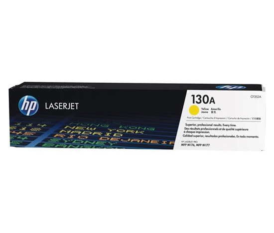 HP 130A Yellow LJ Toner Cart, CF352A (1,000 pages)