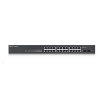 Zyxel GS1900-24 v2 26-port Gigabit Web Smart switch, 24x gigabit RJ45, 2x SFP, fanless