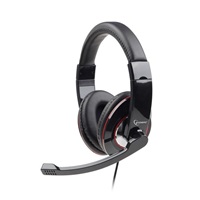 GEMBIRD sluchátka s mikrofonem MHS-U-001 Gaming, černá, USB