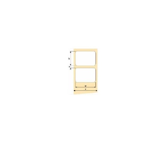 OEM samolepicí etikety 38mm x 19mm, bílý papír, cena za 3000 ks