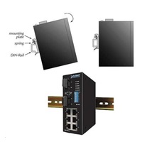 Planet switch ISW-514PTF, průmysl.verze 4x10/100+1x100BaseFX (SFP), DIN, IP30, -40 až 70°C, 12-48V