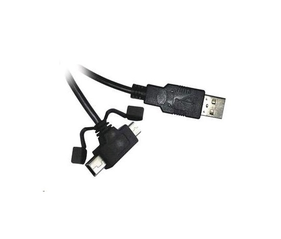 PREMIUMCORD Kabel USB 2.0 A - microUSB/miniUSB 5pin 2m (F/F)